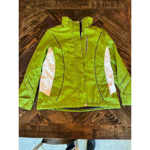 ZeroXPosur Performance Coat Jacket Women Large Green White Gorp Core Streetwear - Picture 1 of 16